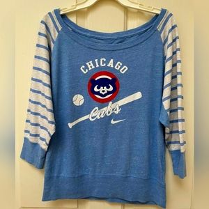 Nike Chicago Bear Cubs Women's Shirt Official Baseball Cooperstown Collection